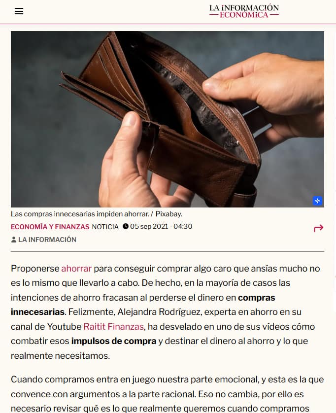 captura panalla la información